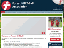 Tablet Screenshot of foresthilltball.com